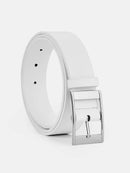 Cinto de fivela de couro falso masculino, moda casual business